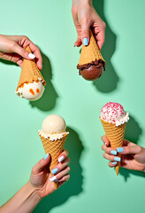 Sweet Summer Indulgence Shared Delicious Ice Cream Treats
