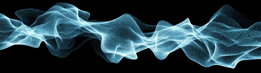 Abstract background with glowing teal lines on black, perfect for digital designs