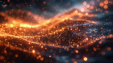 Fiery Nebula: Abstract Cosmic Art - Vibrant Energy & Celestial Textures