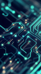 Abstract digital background featuring interconnected dots and lines