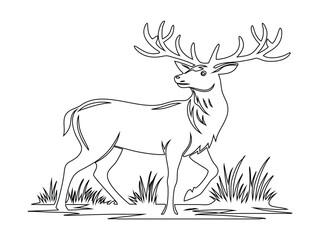 Silhouette Bird on Leafy Branch Illustration