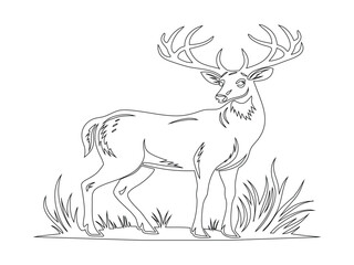 Silhouette Bird on Leafy Branch Illustration