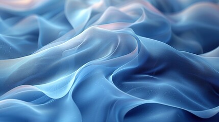 Stunning Blue Silk Texture: Elegant Drape & Shimmering Detail