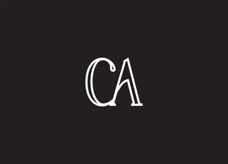 CA initial creative logo design and monogram logo