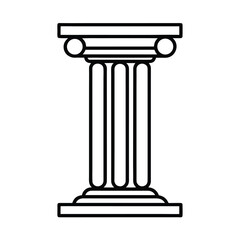 Obraz premium Simple Line Art Illustration of a Classical Greek or Roman Column