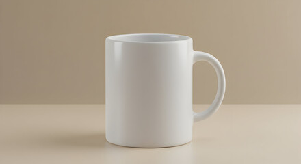 Obraz premium This plain white coffee mug is perfect for sublimation printing, adding your own designs, logos, or personalized messages for a unique and memorable gift.