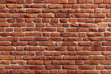 Obraz premium An aged red brick wall with intricate texture. The wall showcases the beauty of brickwork