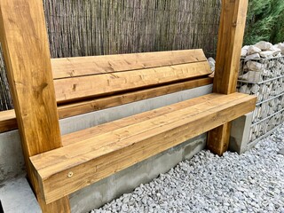 modern wooden bench