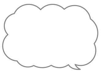 もこもこしたグレーの線の吹き出し