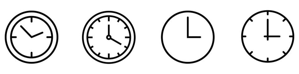 Time icon vector set. clock illustration sign collection. watch symbol. Date web icons.
