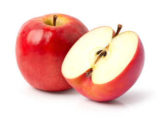 red apple isolated on white