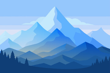 Majestic Triglav Mountain with Morning Haze