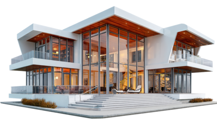 Architectural Marvel: Modern Home's Stylish Design: This contemporary architectural masterpiece showcases a stunning minimalist design.