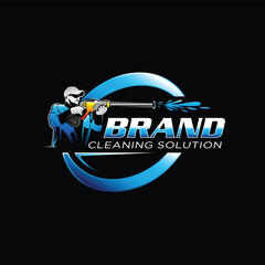 Professional Pressure Washing Logo , SVG PNG Bundle for Instant Download