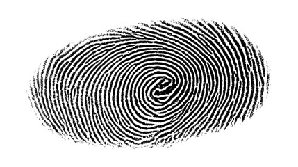 Detailed Fingerprint Pattern: A close-up shot showcases an intricate fingerprint pattern. The dark ridges and swirls form a unique identifier, a symbol of identity, security, and forensic science.