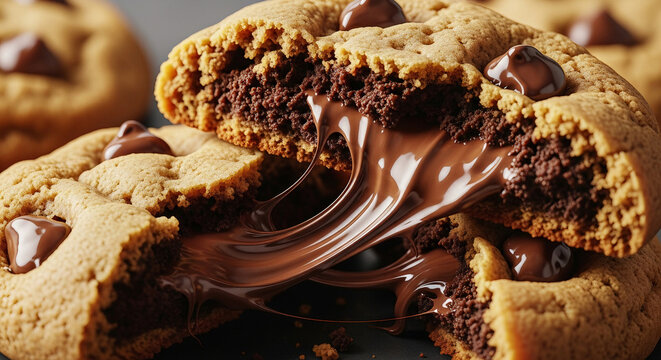 Delicious Melting Chocolate Chip Cookie for National Chocolate Chip Cookie Day - Powered by Adobe