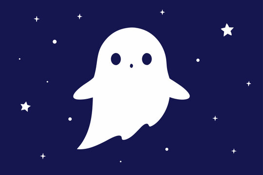 A ghost with a skeleton playing cards humorous spooky illustration vector illustration