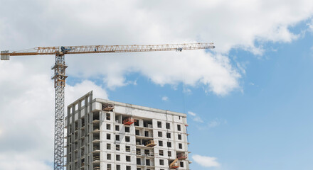A fragment of a new residential building
