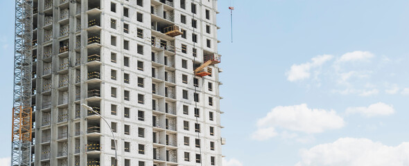A fragment of a new residential building