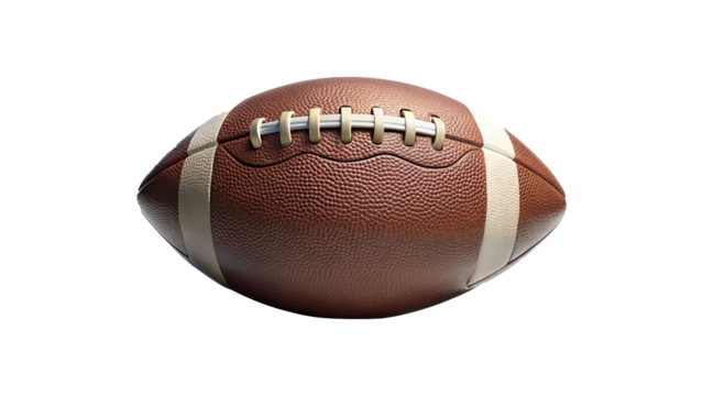 American football ball with transparent background.  - Powered by Adobe