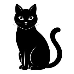 Minimal Cat Pose Silhouette