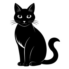 Minimal Cat Pose Silhouette