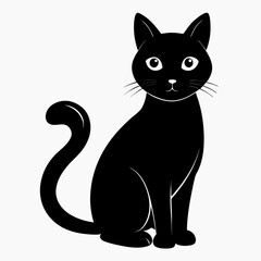 Minimal Cat Pose Silhouette