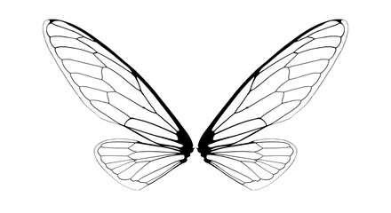cicada wings on white background,isolated