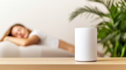 Peaceful Sleep in Tidy Room with Relaxing Atmosphere and Soft Decor for Serenity and Calmness