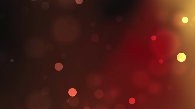Abstrakte Bokeh-Lichtpunkte in Rot- und Goldt&ouml;nen