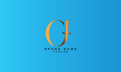 CF, FC, Abstract initial monogram letter alphabet logo design