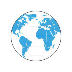 Fototapeta premium world map globe