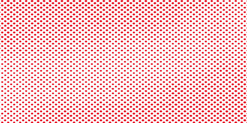 A seamless retro red polka dot pattern with a textured, circular grid design, perfect for fabric or wallpaper backgrounds