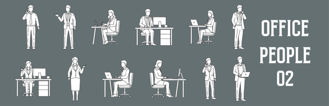 Architectural Drawings office people vector illustration, front view, human person Minimal style hand drawn. Sections, Elevations, Floor Plans