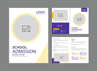School admission square banner. back-to-school brochure template educational banner Instagram posts and social media post template and web banner.