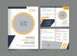 School admission brochure template banner design. back to school social media post banner design set. Back to school admission promotion banner. school admission template for social media ad.