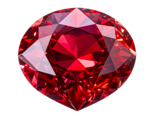 Firefly A close-up of a brilliant red diamond gemstone with precise faceted cuts, sparkling r 878273 PNG