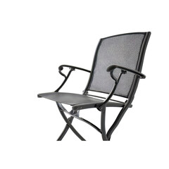 Modern folding chair with armrests offers comfortable outdoor seating and relaxation in a stylish design, promoting leisure and relaxation