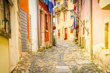 Fototapeta premium street in old town of Lisbon