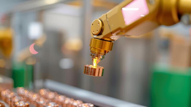 Digital transformation integration growth concept. A manufacturing plant integrating adaptive AI for seamless scaling of diverse product lines