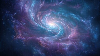Spiral Galaxy With Vibrant Colors In Space