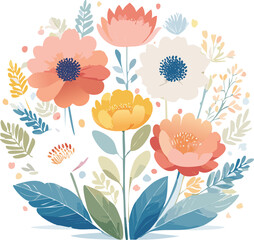 Abstract Watercolor Botanical Leaves Collection Wall printed 