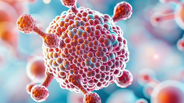 Body processing triglycerides from nutrition intake, vibrant 3D molecular visualization, health and fitness concept
