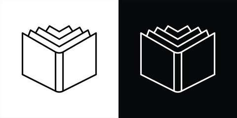 the gateway of pages icon. contain A timeless open book icon representing knowledge, curiosity, and infinite learning icon, thin line style symbol sign. vector illustration