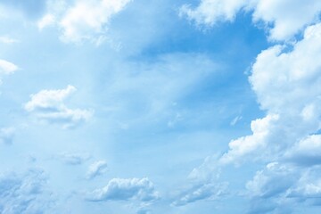 Blue sky with scattered cumulus clouds High resolution image cloudscape