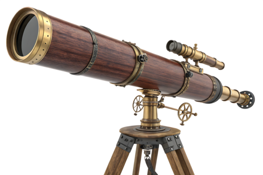 telescope isolated on AI generated by PNG