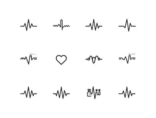 Heartbeat Monitor Clean Line Drawing