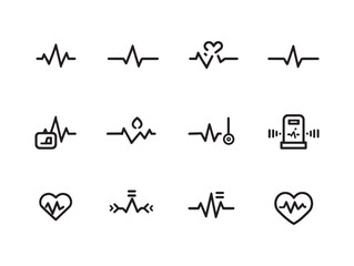 Heartbeat Monitor Line Art Design