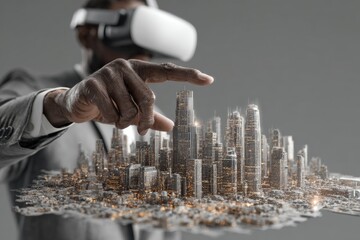 3d secure digital fortress seen through vr headset. Business cyber defense. Advanced security protocols lower cyber risks for businesses. Dutch business safety. It problem solutions.