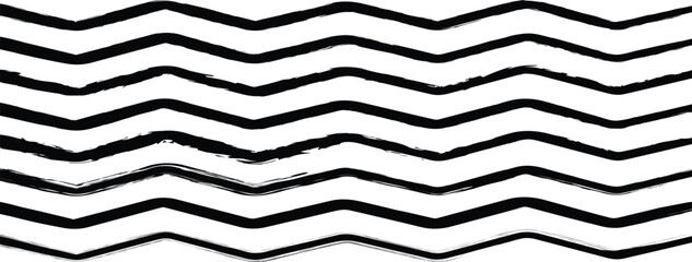 Vector zigzag and wavy horizontal underline. abstract wavy lines background. Abstract vector background with black wavy lines.  